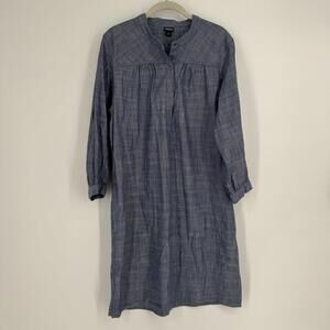Patagonia dress womens 10 blue chambray organic cotton gorpcore granola girl